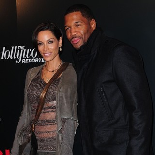Nicole Murphy, Michael Strahan in The Premiere of Django Unchained