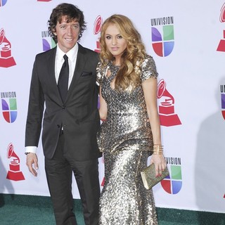 Nicolas Colate Vallejo-Nagera, Paulina Rubio in The 12th Annual Latin GRAMMY Awards - Arrivals