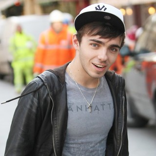 Nathan Sykes, The Wanted in Nathan Sykes Outside Capital FM Radio Studio
