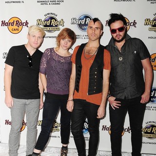 Neon Trees Donate Sign Bass Guitar Memorabilia to Hard Rock Hotel