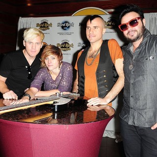 Neon Trees Donate Sign Bass Guitar Memorabilia to Hard Rock Hotel
