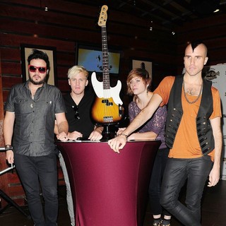 Neon Trees in Neon Trees Donate Sign Bass Guitar Memorabilia to Hard Rock Hotel