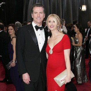 Gavin Newsom, Jennifer Siebel in The 85th Annual Oscars - Red Carpet Arrivals