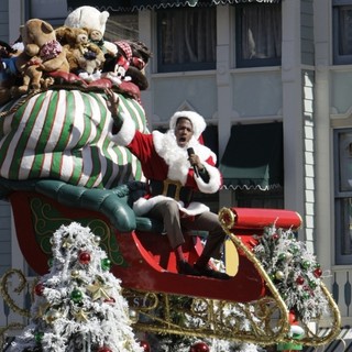 Nick Cannon Filming for The Christmas Day Parade at Disneyland
