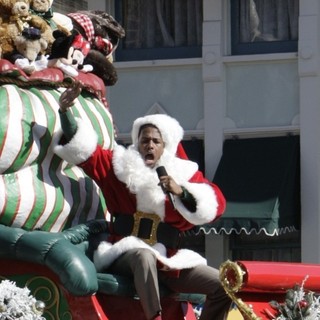 Nick Cannon Filming for The Christmas Day Parade at Disneyland