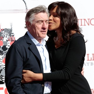 Robert De Niro, Grace Hightower in Robert De Niro Places His Hand and Foot Prints in Cement During The Footprint Ceremony
