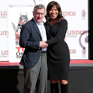 Robert De Niro, Grace Hightower in Robert De Niro Places His Hand and Foot Prints in Cement During The Footprint Ceremony