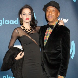 Hana Nitsche, Russell Simmons in 24th Annual GLAAD Media Awards - Arrivals