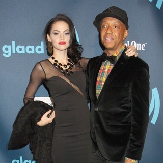 Hana Nitsche, Russell Simmons in 24th Annual GLAAD Media Awards - Arrivals