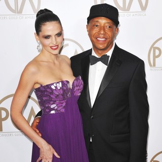 Hana Nitsche, Russell Simmons in 24th Annual Producers Guild Awards - Arrivals