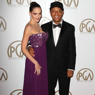 Hana Nitsche, Russell Simmons in 24th Annual Producers Guild Awards - Arrivals