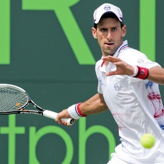 Novak Djokovic in The Men's Final on Day 14 of The Sony Ericsson Open