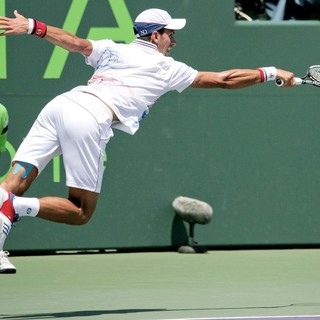 Novak Djokovic in The Men's Final on Day 14 of The Sony Ericsson Open
