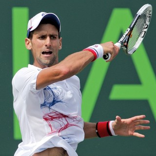 Novak Djokovic in The Men's Final on Day 14 of The Sony Ericsson Open