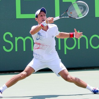 Novak Djokovic in The Men's Final on Day 14 of The Sony Ericsson Open