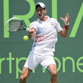 Novak Djokovic in The Men's Final on Day 14 of The Sony Ericsson Open