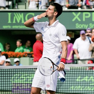 Novak Djokovic in The Men's Final on Day 14 of The Sony Ericsson Open
