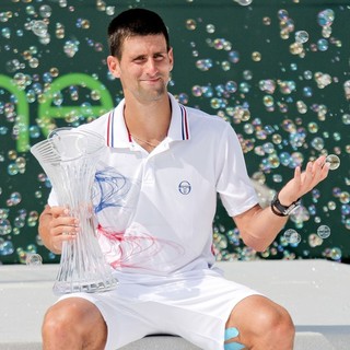 Novak Djokovic in The Men's Final on Day 14 of The Sony Ericsson Open
