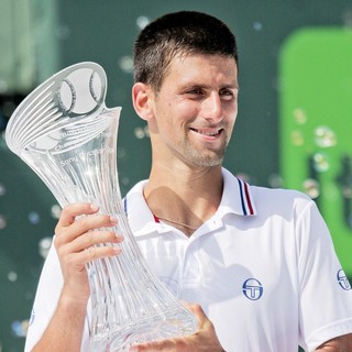 Novak Djokovic in The Men's Final on Day 14 of The Sony Ericsson Open