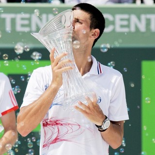 Novak Djokovic in The Men's Final on Day 14 of The Sony Ericsson Open