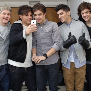 One Direction in Celebrities at The BBC Radio 1 Studios for Chris Moyles' Birthday Show