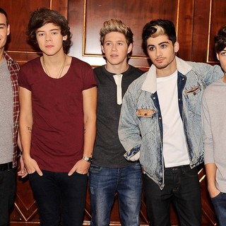One Direction in One Direction at A Press Conference to Launch Their Album Take Me Home