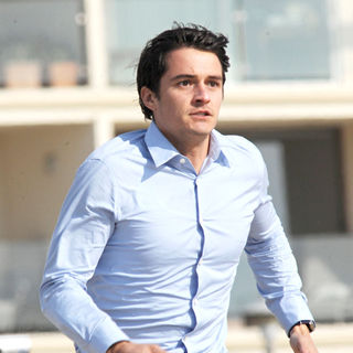 Orlando Bloom in On the set of movie 'The Good Doctor'