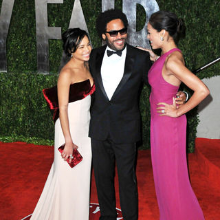 Zoe Kravitz, Lenny Kravitz, Rosario Dawson in The 82nd Annual Academy Awards (Oscars) - Vanity Fair Party - Arrivals