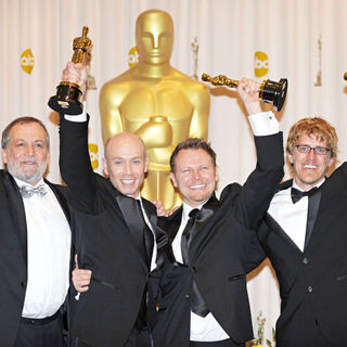 Joe Letteri, Stephen Rosenbaum, Richard Baneham, Andrew R. Jones in The 82nd Annual Academy Awards (Oscars) - Press Room