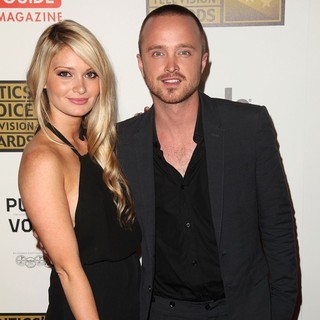 Lauren Parsekian, Aaron Paul in 2012 Critics' Choice TV Awards - Arrivals