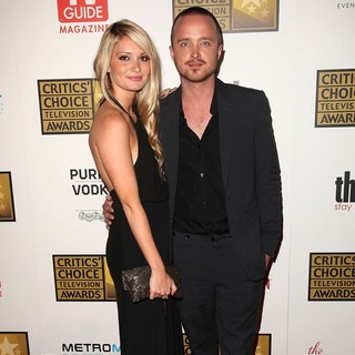 Lauren Parsekian, Aaron Paul in 2012 Critics' Choice TV Awards - Arrivals