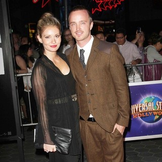 Lauren Parsekian, Aaron Paul in The Thing Los Angeles Premiere