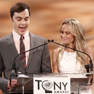 Jim Parsons, Kristin Chenoweth in The 2012 Tony Awards Nomination Announcements