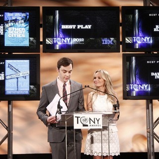 Jim Parsons, Kristin Chenoweth in The 2012 Tony Awards Nomination Announcements