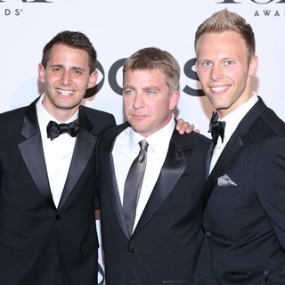 Benj Pasek, Peter Billingsley, Justin Paul in The 67th Annual Tony Awards - Arrivals