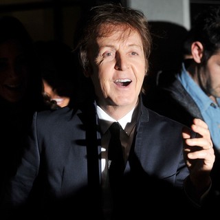 Paul McCartney in Paul McCartney, Stella McCartney and Nancy Shevell Store Christmas Lighting