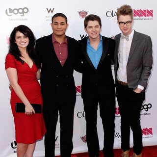 Lindsay Pearce, Bryce Vine, Damian McGinty, Cameron Mitchell in LOGO's 2012 NewNowNext Awards