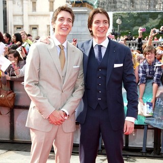 Oliver Phelps, James Phelps in Harry Potter and the Deathly Hallows Part II World Film Premiere - Arrivals