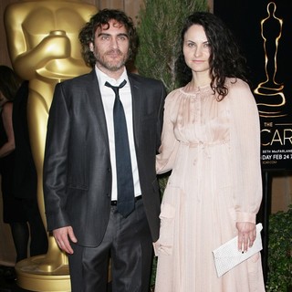Joaquin Phoenix, Rain Phoenix in 85th Academy Awards Nominees Luncheon