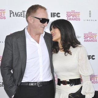 Salma Hayek in 2013 Film Independent Spirit Awards - Arrivals - pinault-hayek-2013-film-independent-spirit-awards-04