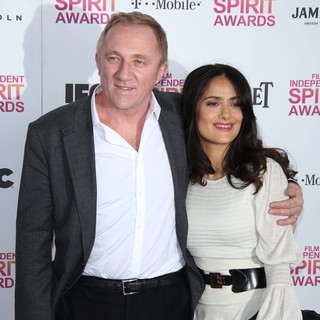 Francois-Henri Pinault, Salma Hayek in 2013 Film Independent Spirit Awards - Arrivals