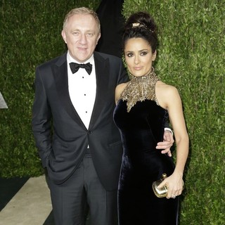 Francois-Henri Pinault, Salma Hayek in 2013 Vanity Fair Oscar Party - Arrivals