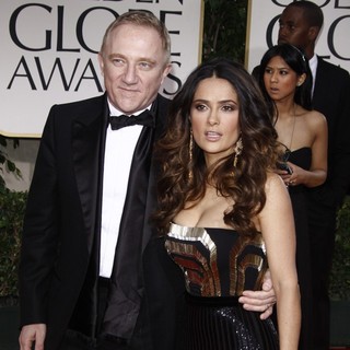Francois-Henri Pinault, Salma Hayek in The 69th Annual Golden Globe Awards - Arrivals