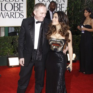 Francois-Henri Pinault, Salma Hayek in The 69th Annual Golden Globe Awards - Arrivals