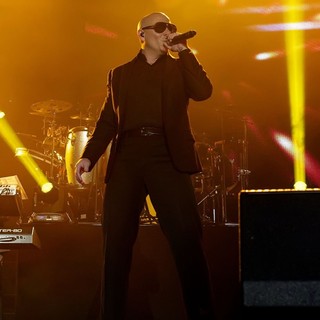 Pitbull in Pitbull Performing on Stage at The Ricoh Coliseum