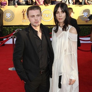 Michael Pitt, Jamie Bochert in The 18th Annual Screen Actors Guild Awards - Arrivals