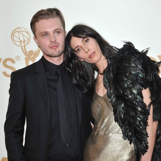 Michael Pitt, Jamie Bochert in The 63rd Primetime Emmy Awards - Arrivals