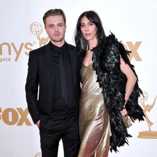 Michael Pitt, Jamie Bochert in The 63rd Primetime Emmy Awards - Arrivals