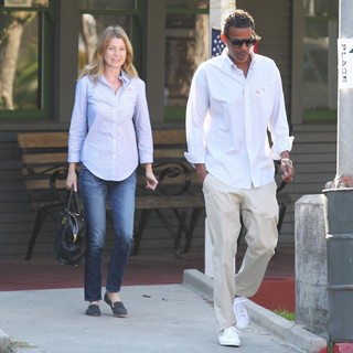 Ellen Pompeo, Chris Ivery in Ellen Pompeo and Chris Ivery Are Seen Leaving A Voting Polling Station on Election Day