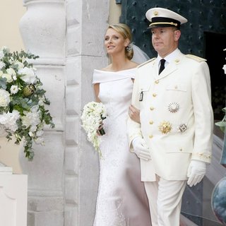 Charlene Wittstock, Prince Albert in Religious Ceremony of The Royal Wedding of Prince Albert II of Monaco to Charlene Wittstock